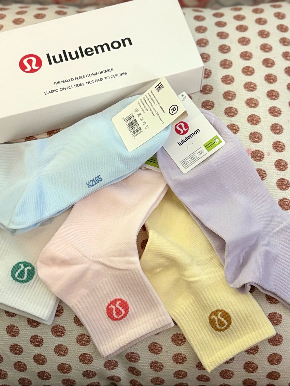 lululemon athletica Womenz Pastel Socks - Multi (5 pair)
